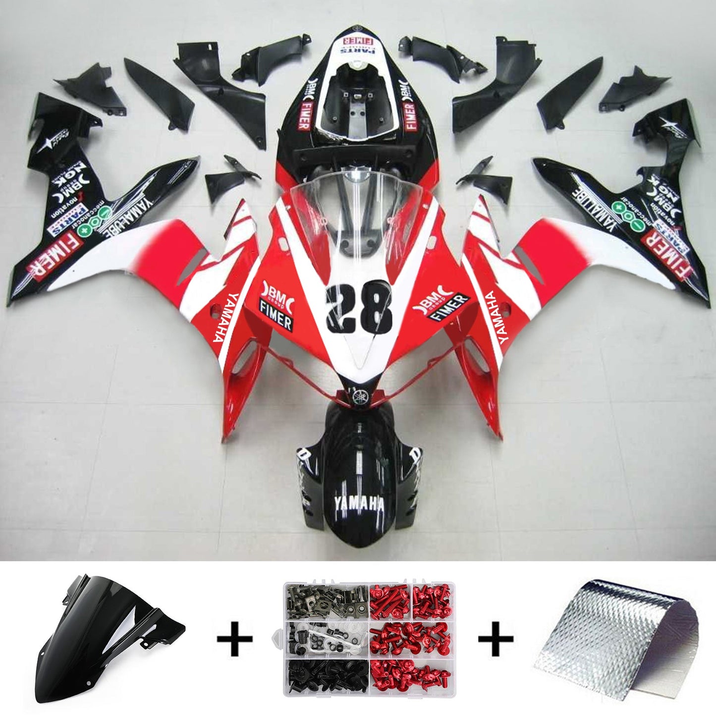 2004-2006 Yamaha YZF 1000 R1 Amotopart Injection Fairing Kit Bodywork Plastic ABS #118