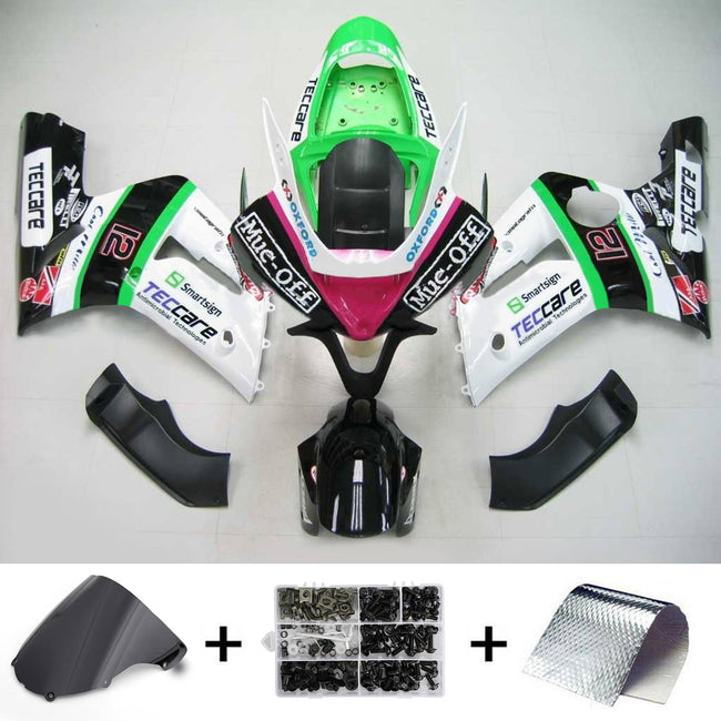 2003-2004 Kawasaki ZX6R 636 Amotopart Injection Fairing Kit Bodywork Plastic ABS #113