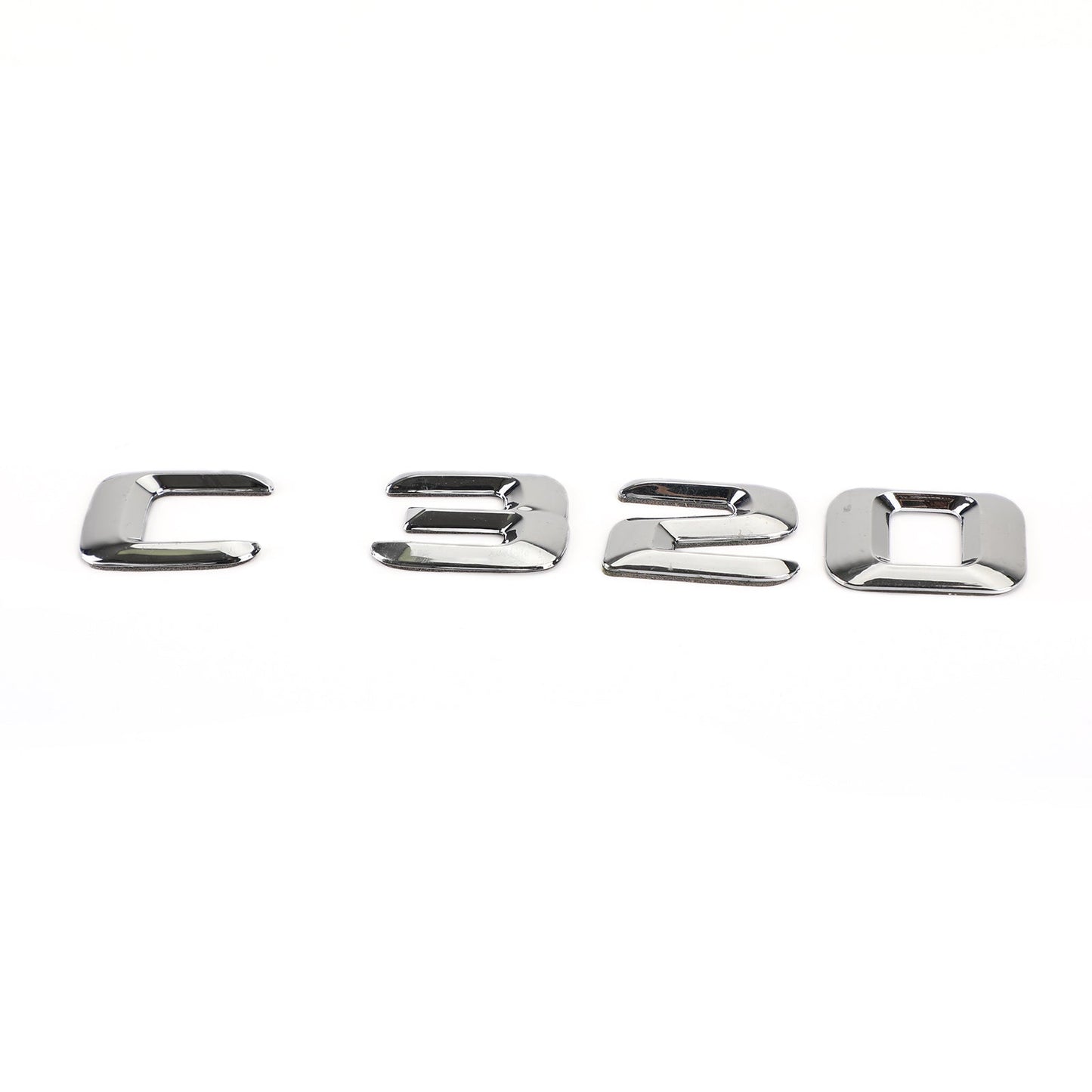 Rear Trunk Emblem Badge Nameplate Decal Letters Numbers Fit Mercedes C320 Chrome