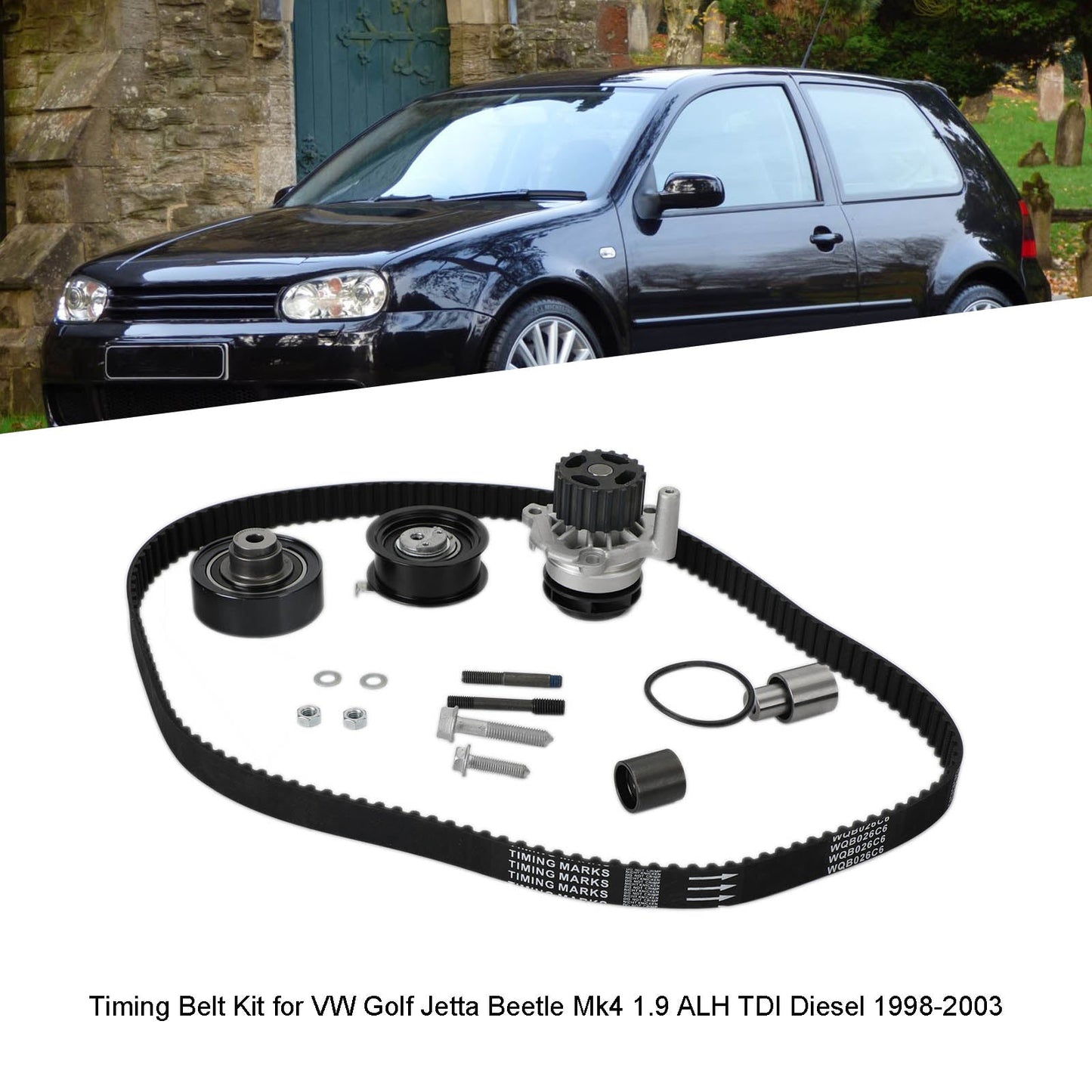 Timing Belt Kit for VW Golf Jetta Beetle Mk4 1.9 ALH TDI Diesel 1998-2003