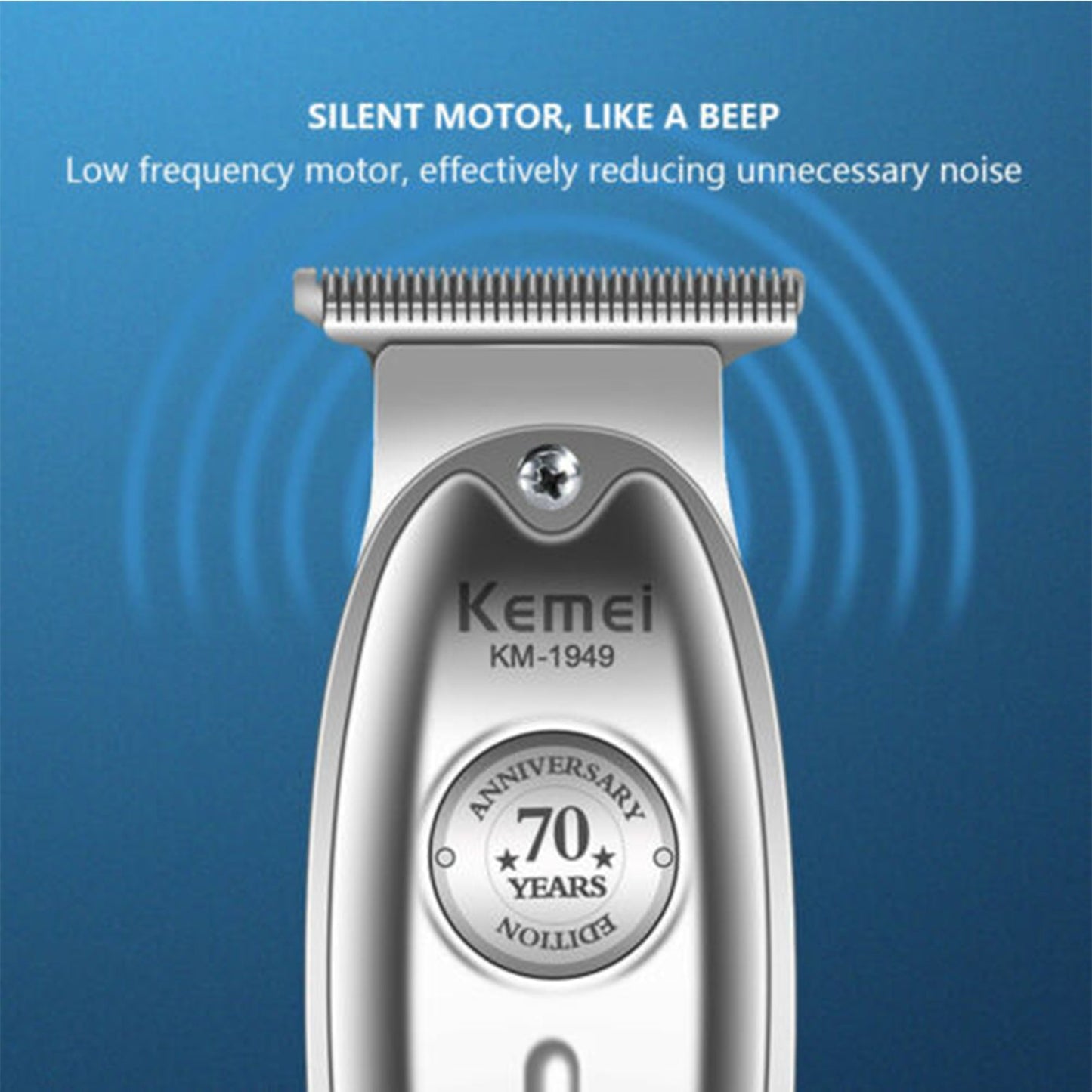 Kemei Metal Professional Hair Clipper Electric Cordless Hair Trimmer