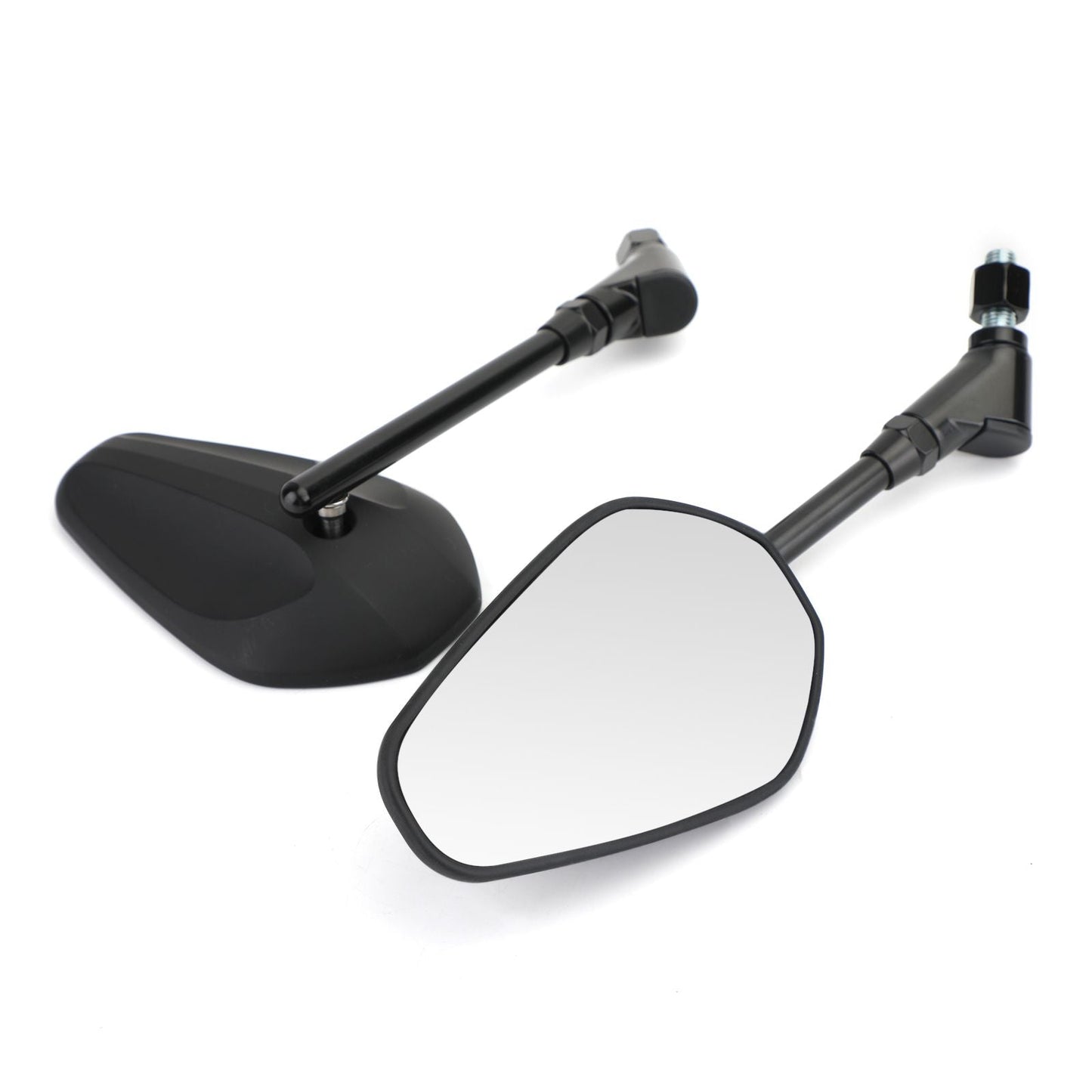 UNIVERSAL Pair M10 Rearview Mirrors for Motorcycle Custom Cruiser Cafe Racer