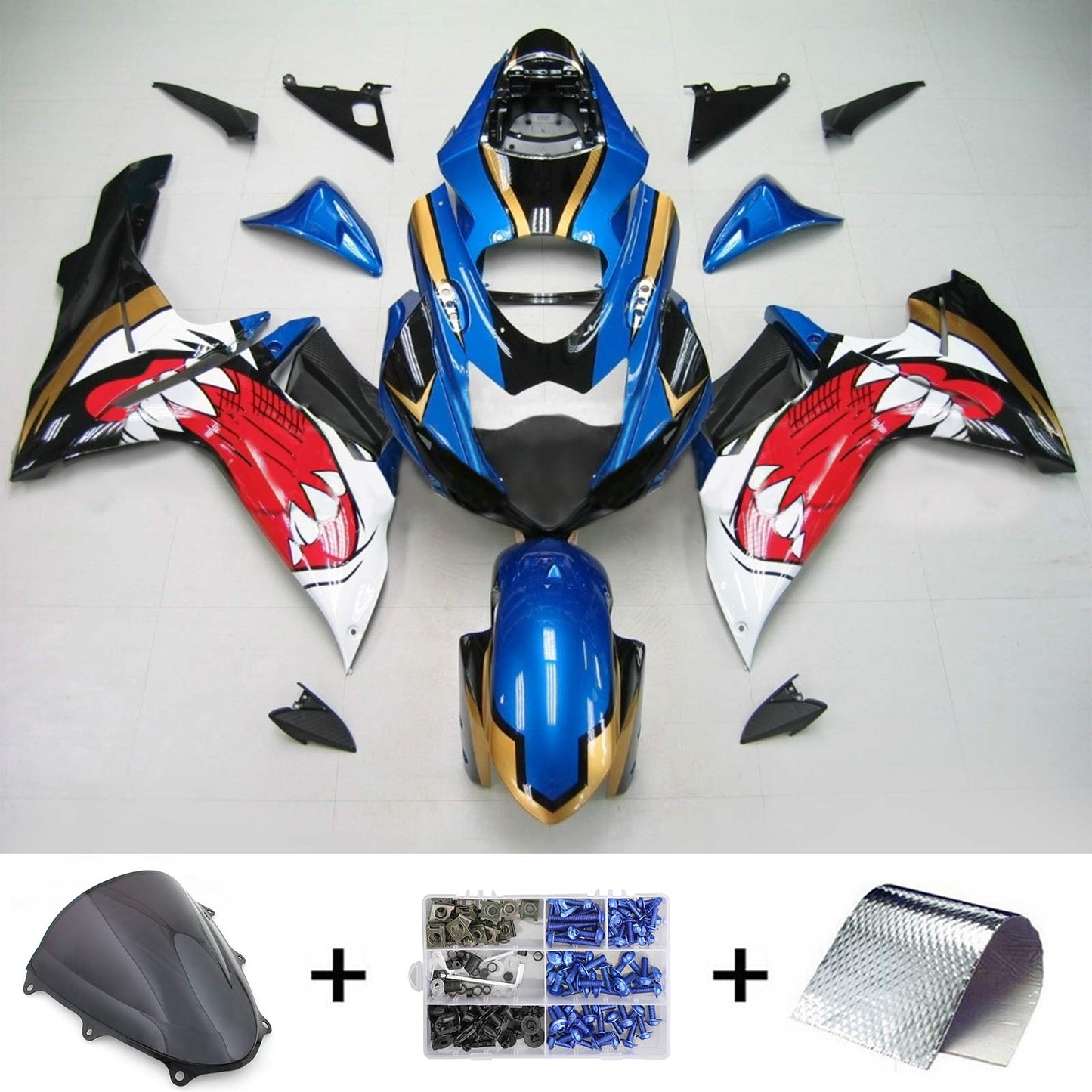 2011-2024 Suzuki GSXR 600/750 K11 Amotopart Injection Fairing Kit Bodywork Plastic ABS #101