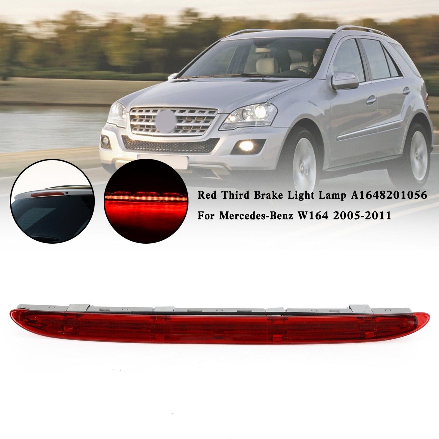 2005-2011 Mercedes-Benz W164 Red Third Brake Light Lamp A1648201056