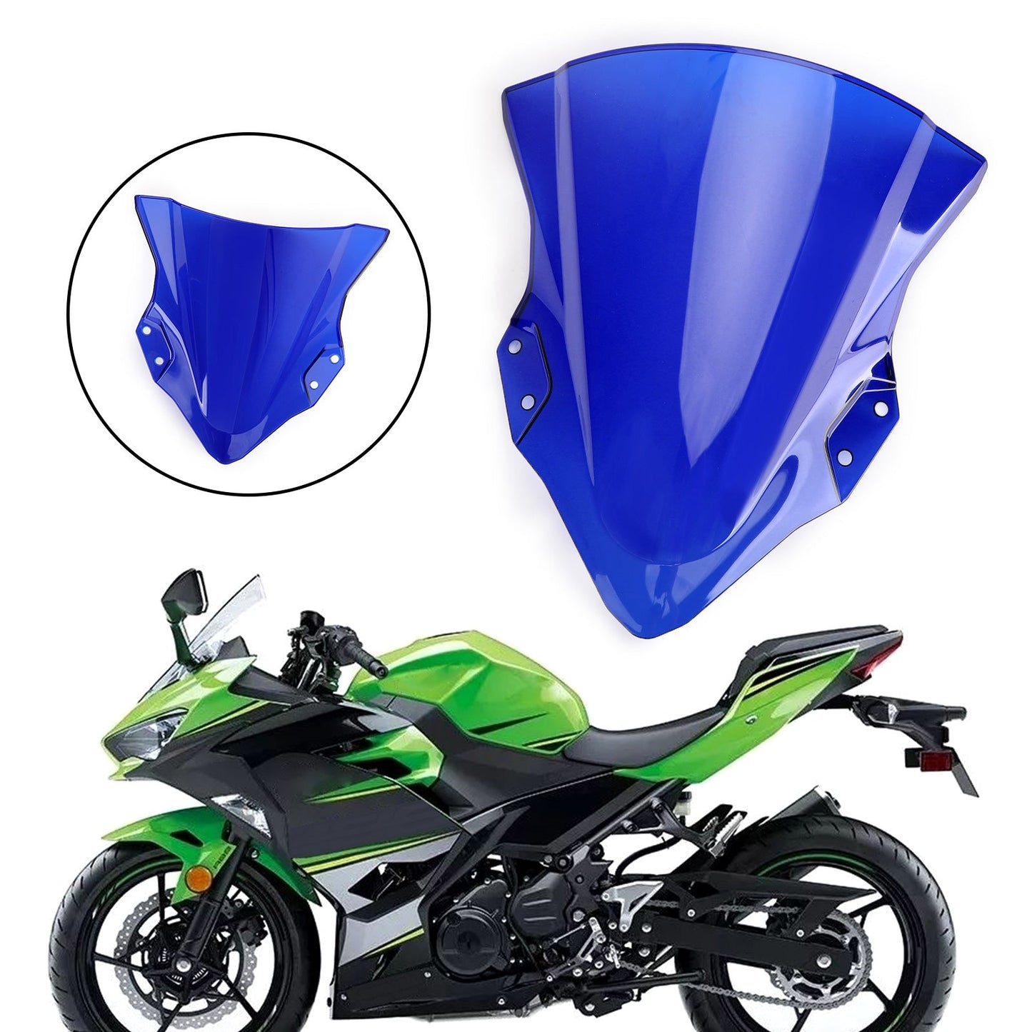 Windshield Windscreen For Kawasaki Ninja 400 18-20 Chrome