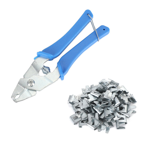 300Pcs Wire Cage Clips With 1Pc Snap Plier For Rabbit Chicken Pet Dog Cat Cage