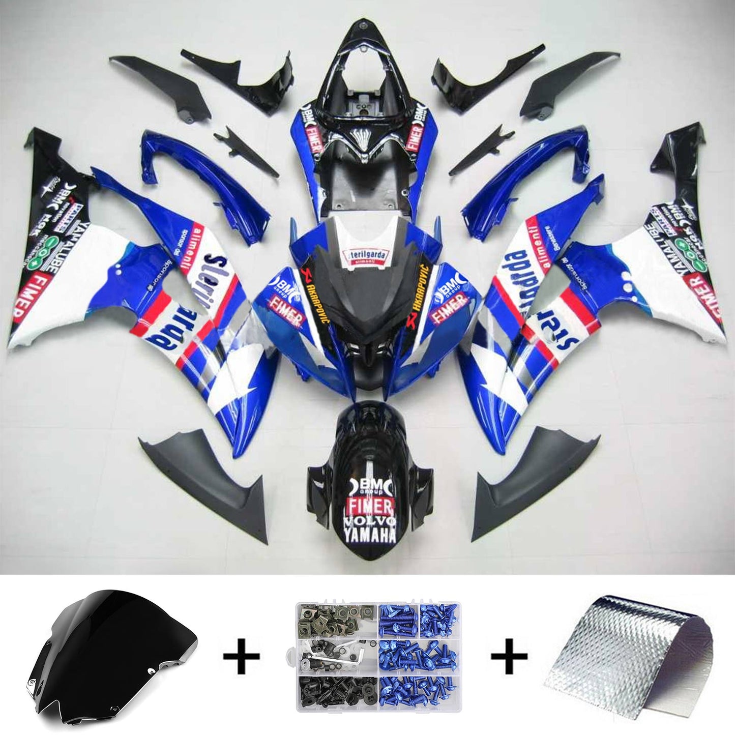 2008-2016 Yamaha YZF 600 R6 Injection Fairing Kit Bodywork Plastic ABS #101