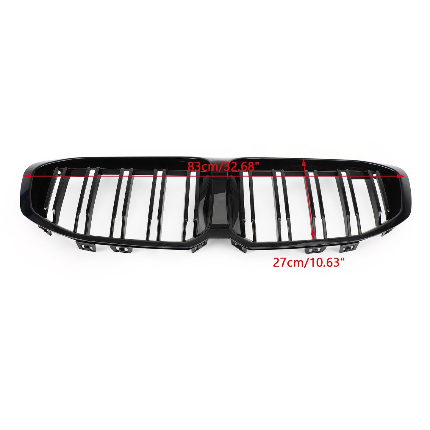 Gloss Double Black Front Replacement Hood Grille Fit BMW F40 1-Series 2019-2021