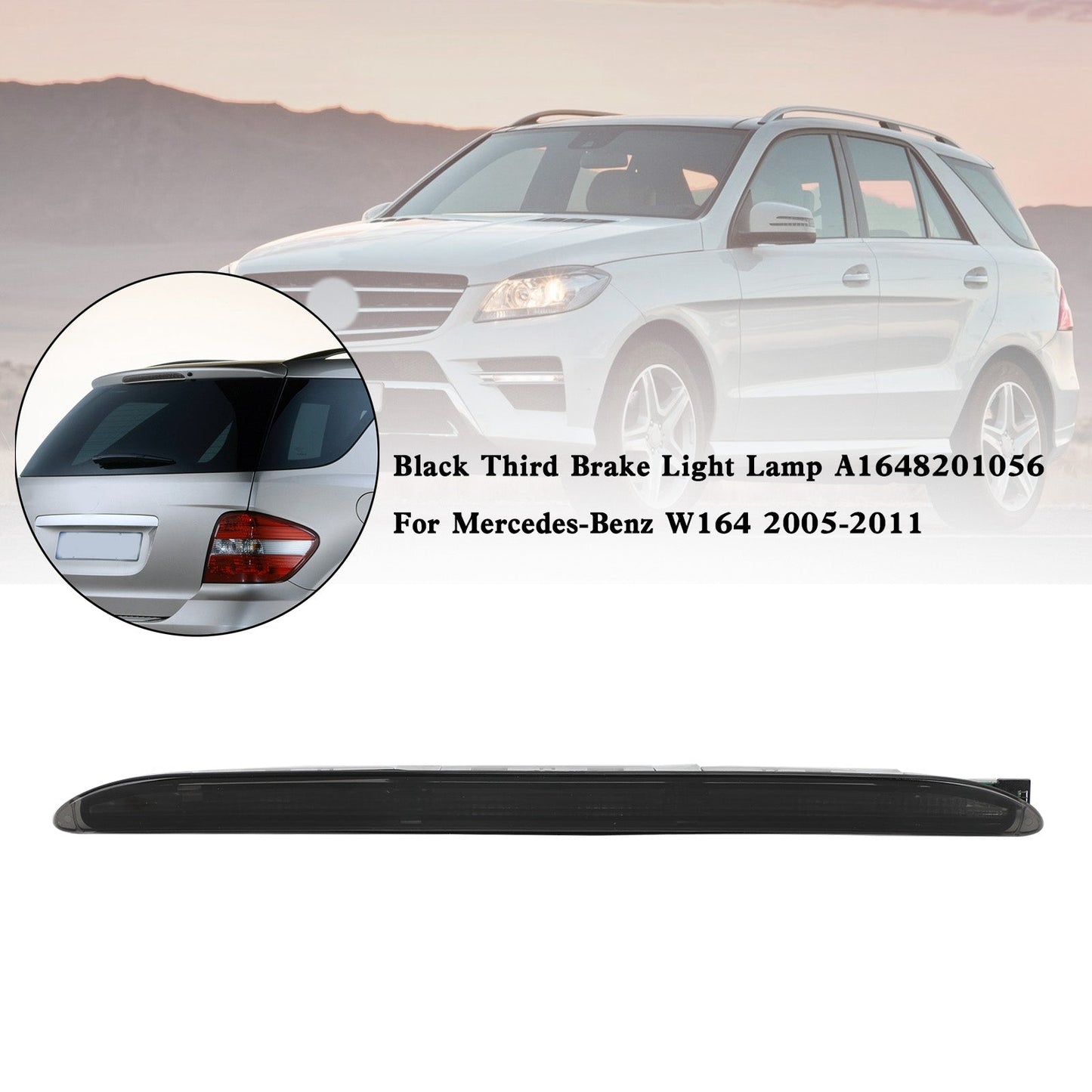 2005-2011 Mercedes-Benz W164 Black Third Brake Light Lamp A1648201056
