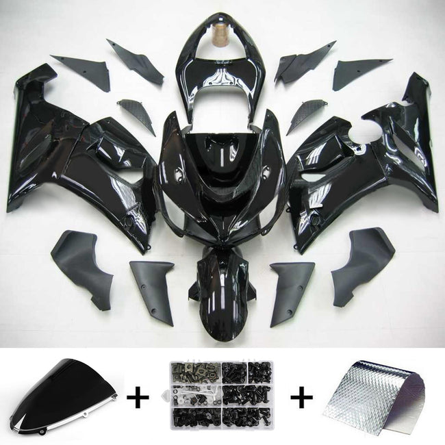 2005-2006 Kawasaki ZX6R 636 Amotopart Injection Fairing Kit Bodywork Plastic ABS #108