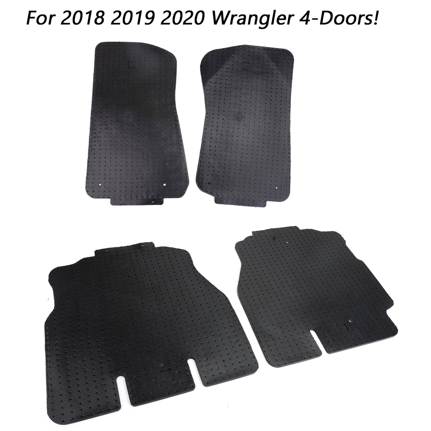 Floor Mats Liners for 2018-2020 Wrangler JL 4-Door Unique TPE