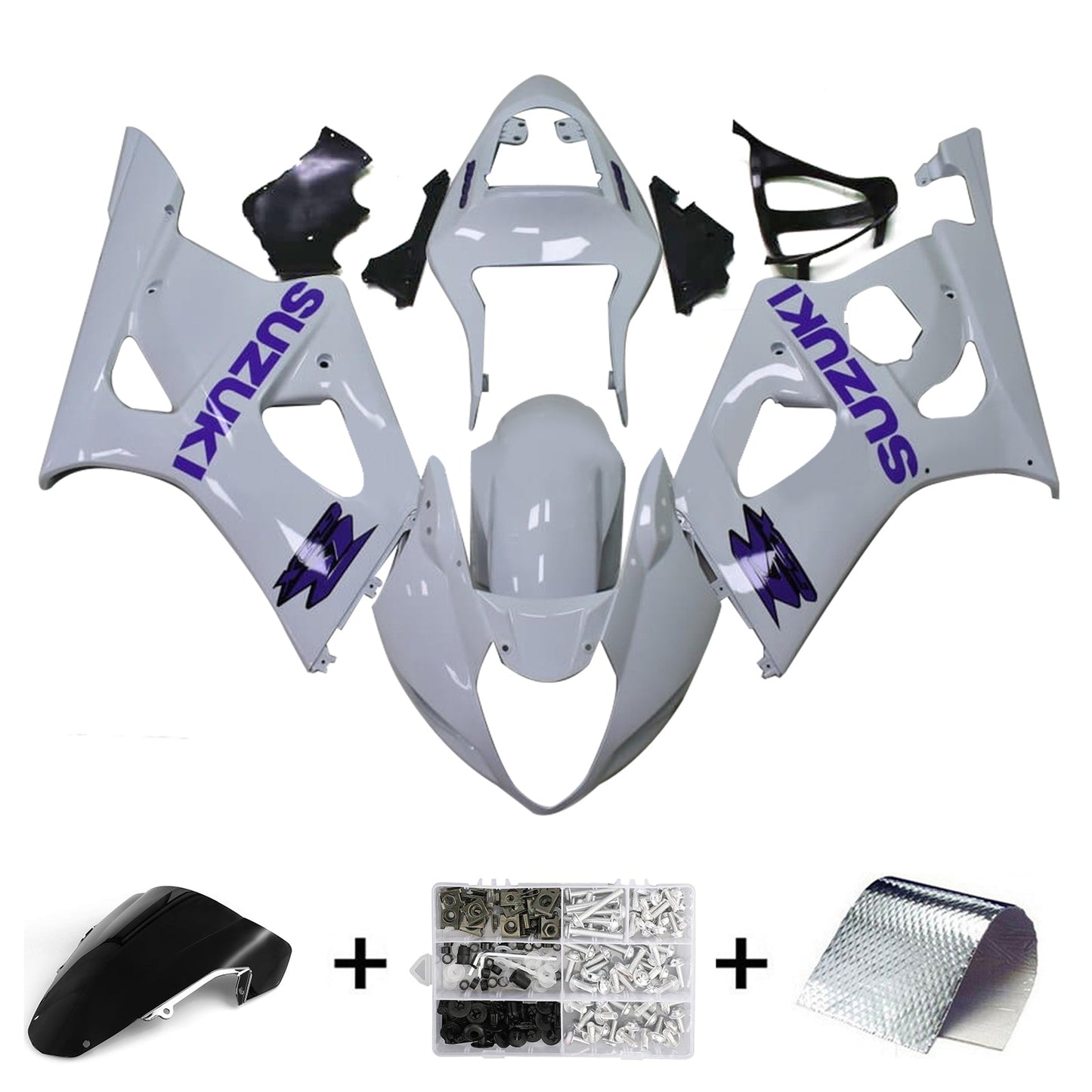 2003-2004 Suzuki GSXR1000 K3 Injection Fairing Kit Bodywork Plastic ABS