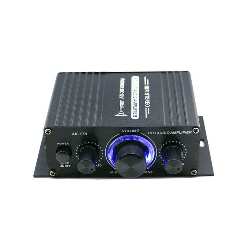 2*200W Hi-Fi Auto Stereo 12V Car Audio Amplifier MP3 Radio Booster LED Design