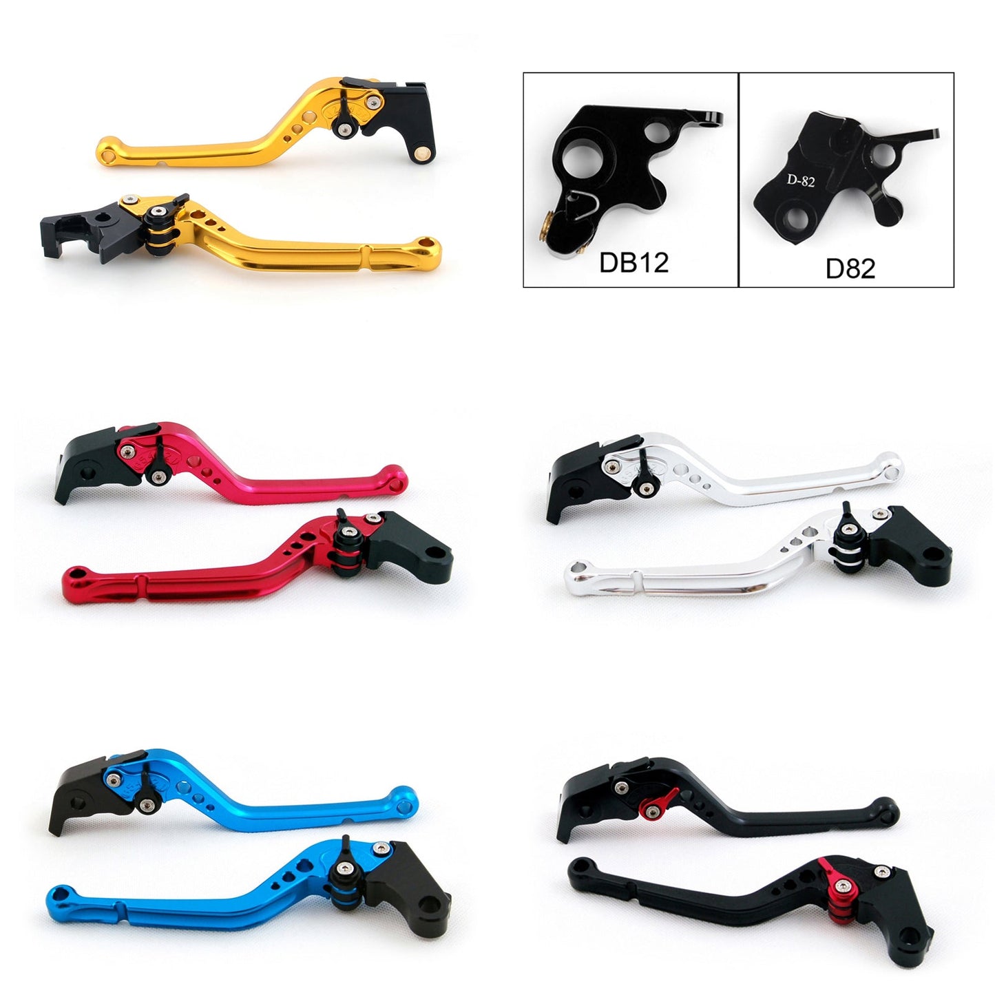 Long Brake Clutch Levers For Ducati 821 MONSTER/Dark/Stripe 2014-2016 Black