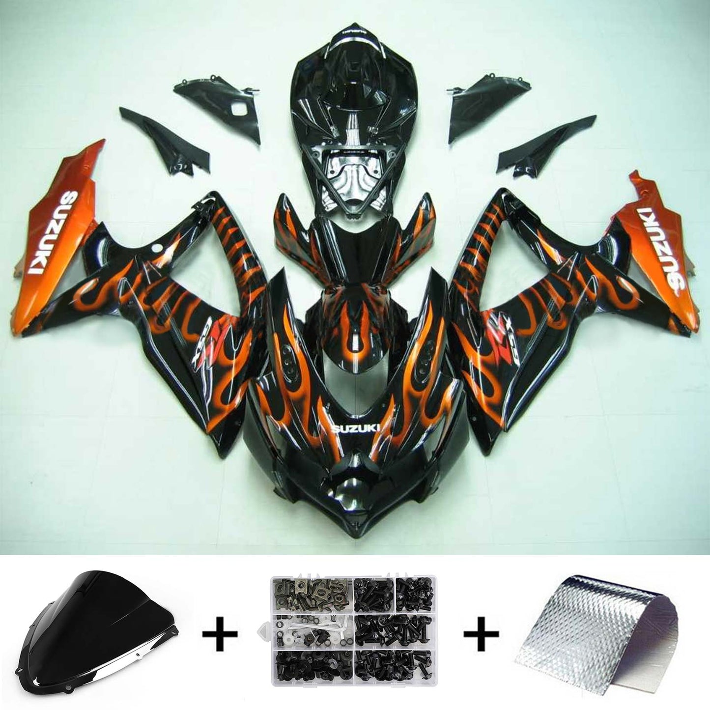 2008-2010 Suzuki GSXR 600/750 K8 Amotopart Injection Fairing Kit Bodywork Plastic ABS #144