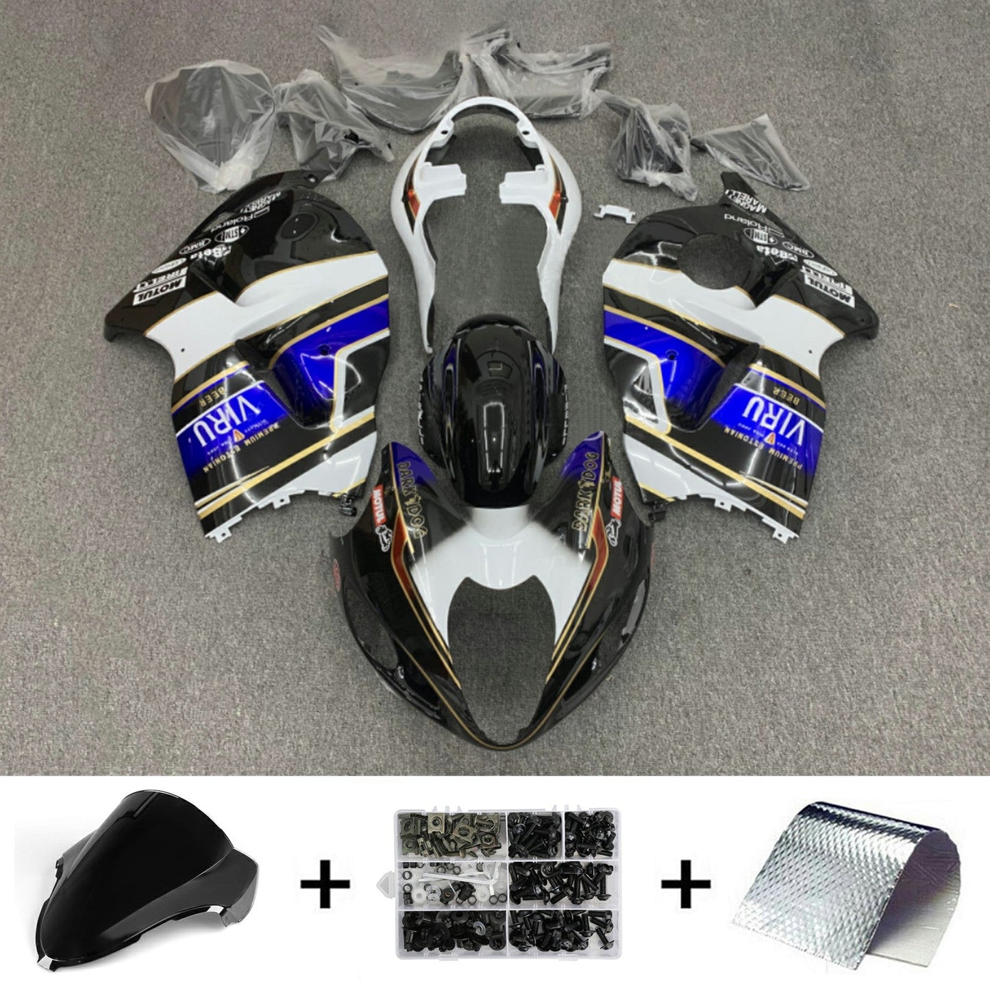 1999-2007 Suzuki Hayabusa GSX1300R Injection Fairing Kit Bodywork Plastic ABS#131