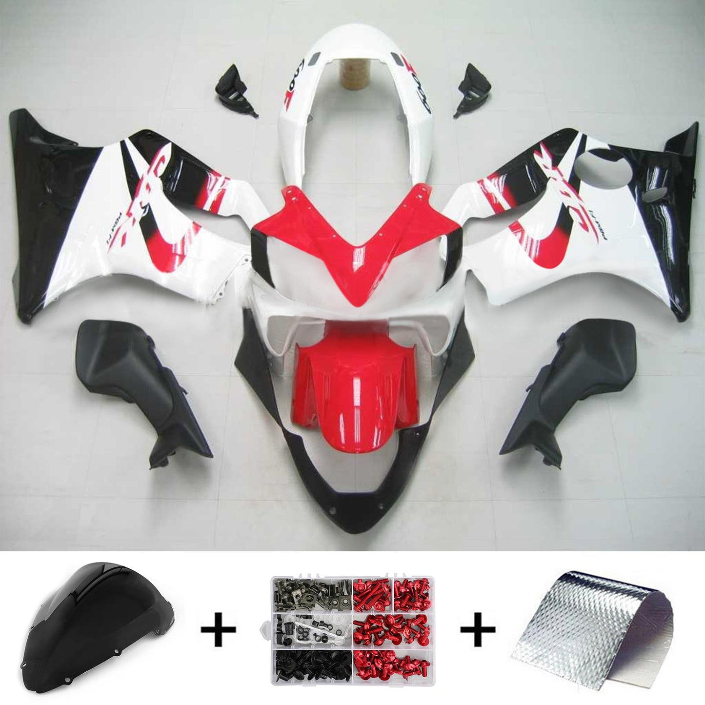 2004-2007 Honda CBR600 F4i Amotopart Injection Fairing Kit Bodywork Plastic ABS #124