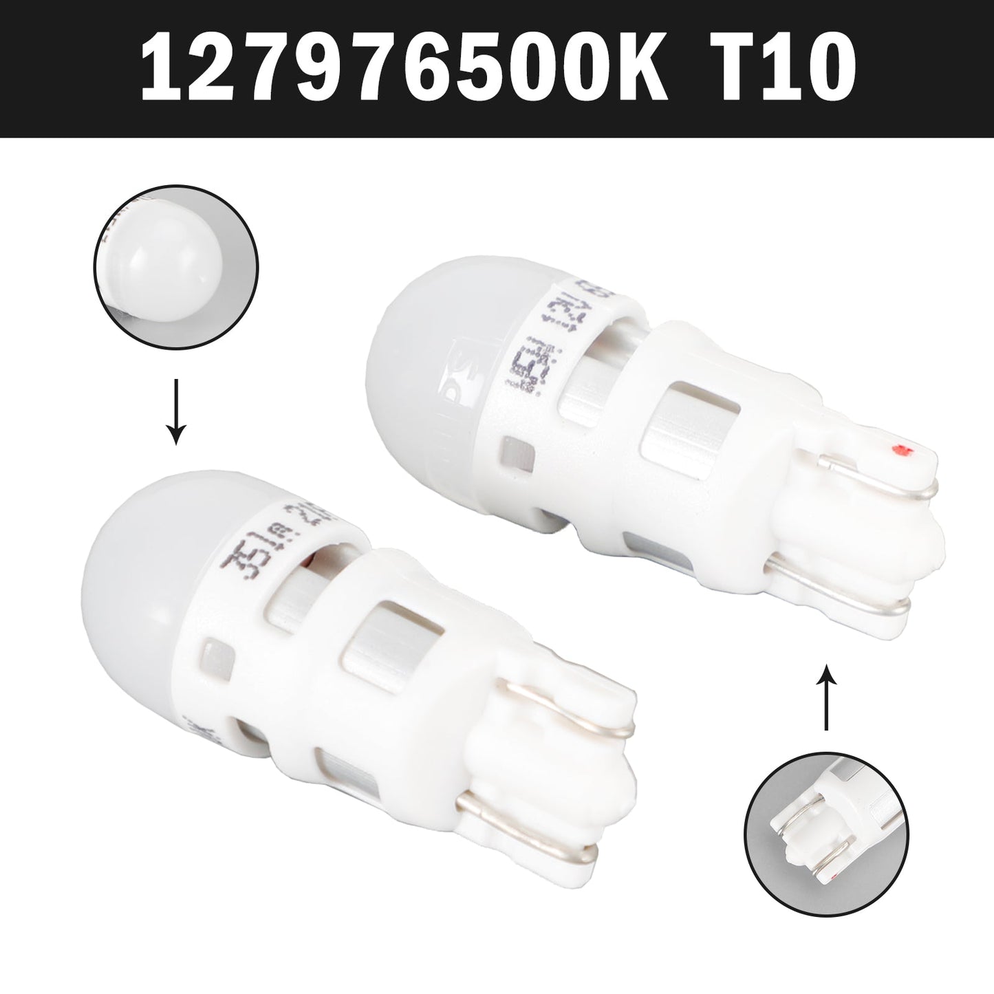 For Philips 127976500KX2 Car X-treme Ultinon LED T10 12V1W W2.1*9.6D 35LM 6500K