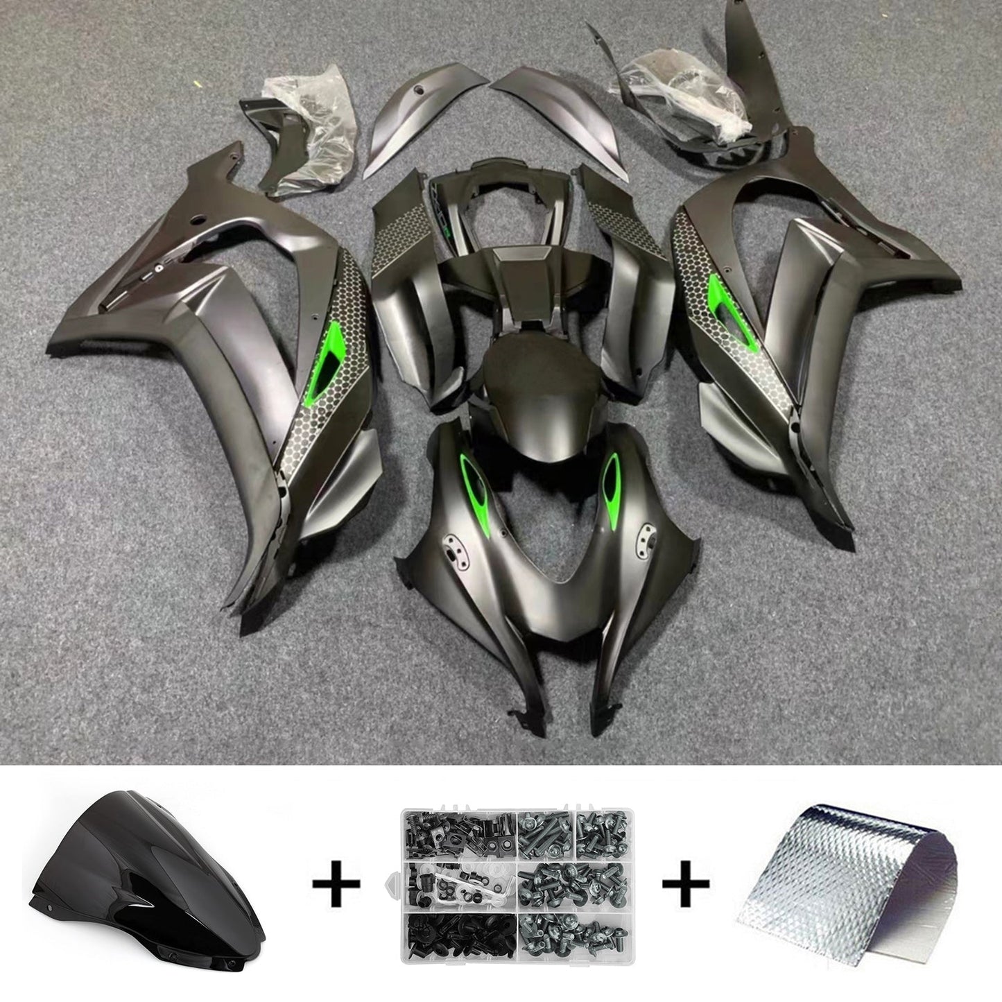 2016-2020 Kawasaki ZX10R Injection Fairing Kit Bodywork Plastic ABS#155