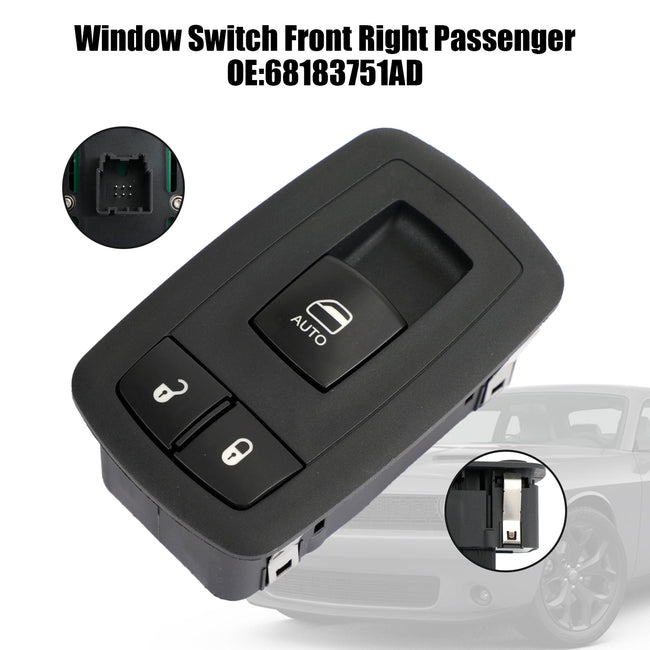 Window Switch Front Right Passenger 68183751AD for Dodge Challenger 2015-2021