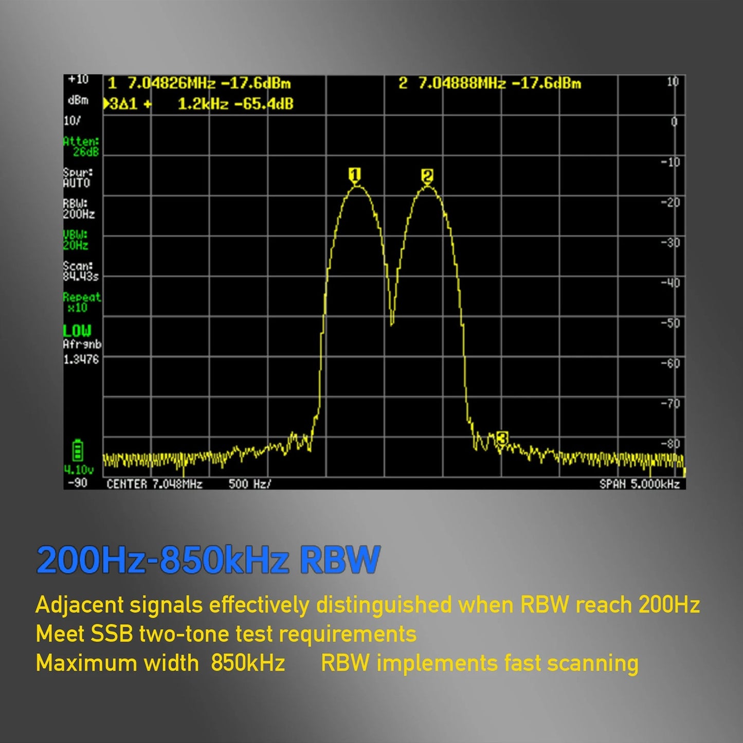 4" LCD Touch For TinySA ULTRA Handheld Tiny Spectrum Analyzer 100K-5.3GHz