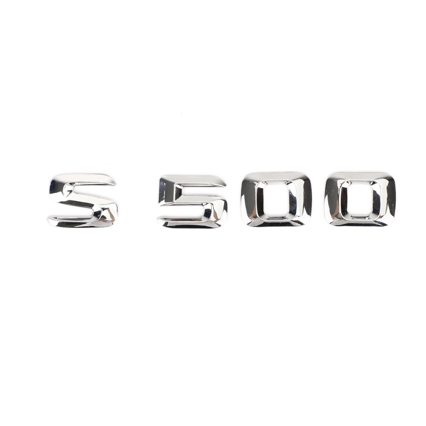Rear Trunk Emblem Badge Nameplate Decal Letters Numbers Fit Mercedes S500 Chrome