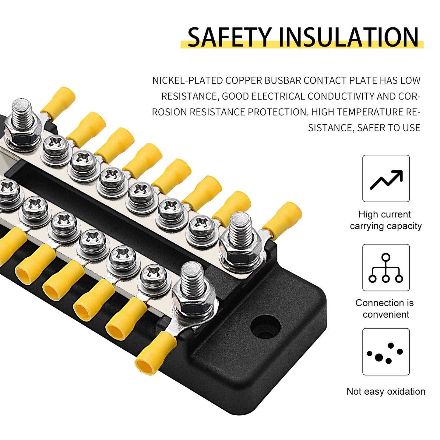 2/4/6/12 Way Dual-row Car Bus Bar Block Distribution Terminal For Auto Marine