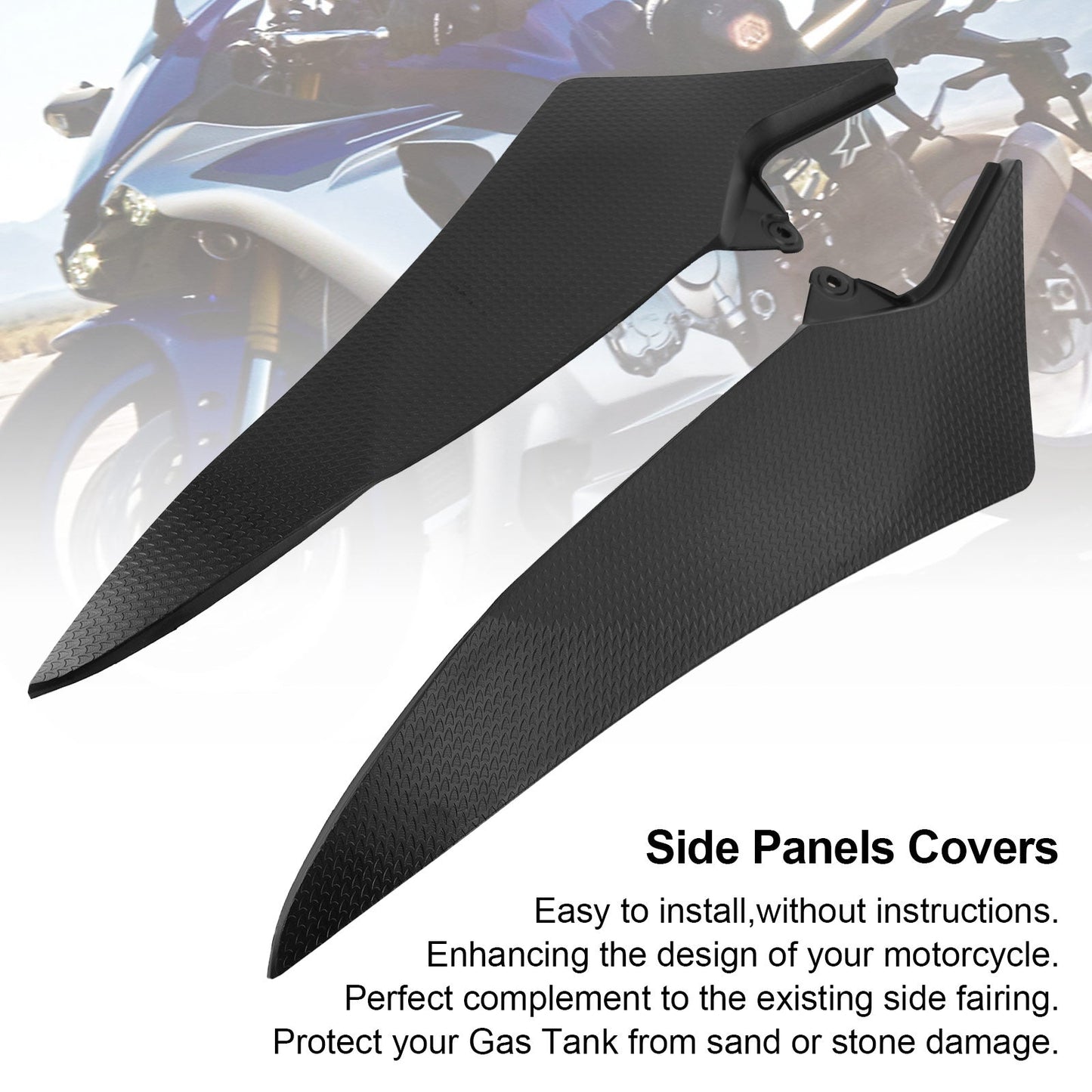 Gas Tank Side Trim Cover Panel Fairing Cowl for Yamaha YZF R1 2009-2015