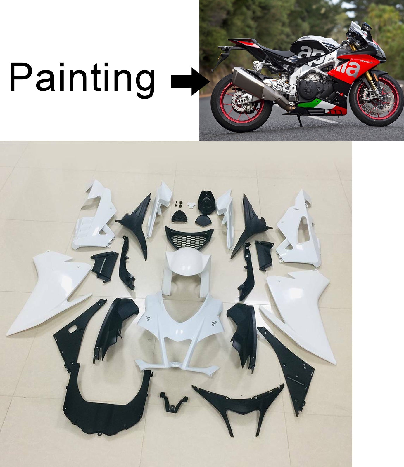 2016-2018 Aprilia RSV4 1000 Amotopart Injection Fairing Kit Bodywork Plastic #105