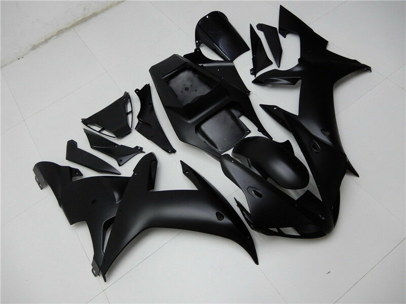 2002-2003 Yamaha YZF R1 Amotopart ABS Matte Black Injection Molded Fairing Kit