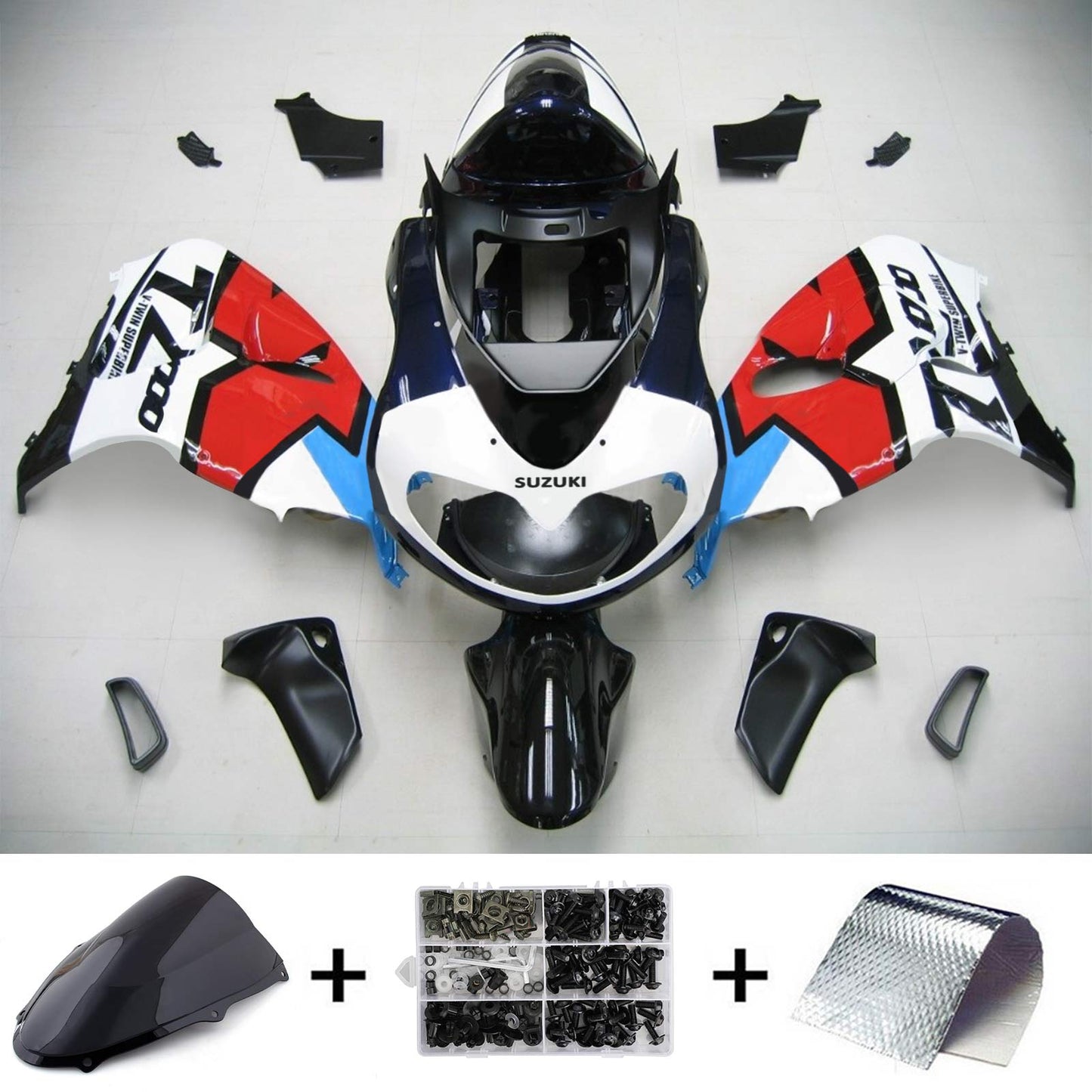 1998-2003 Suzuki TL1000R Amotopart Injection Fairing Kit Bodywork Plastic ABS #112