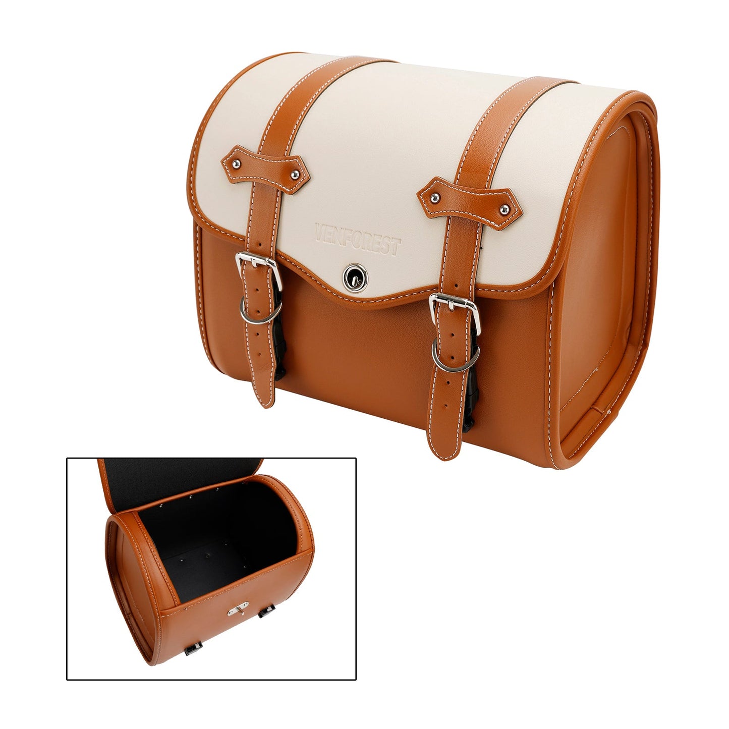 Pu Side Tail Bag Saddlebag Color Matching Luggage Fits For Scooter Motorcycle