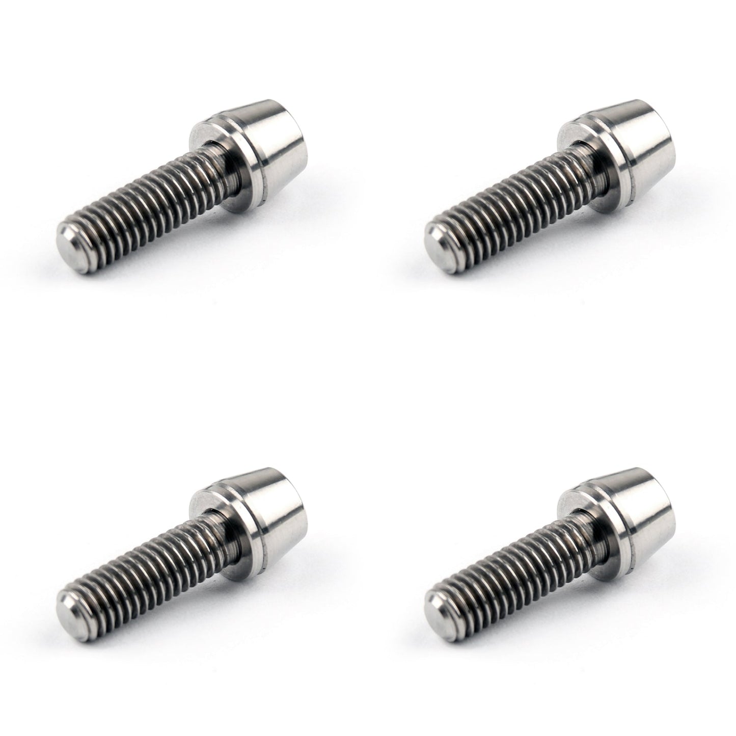 M5x16mm Titanium Ti Bolts Allex Hex Bike Stem Tapered Head Screw + Washer 4pcs T