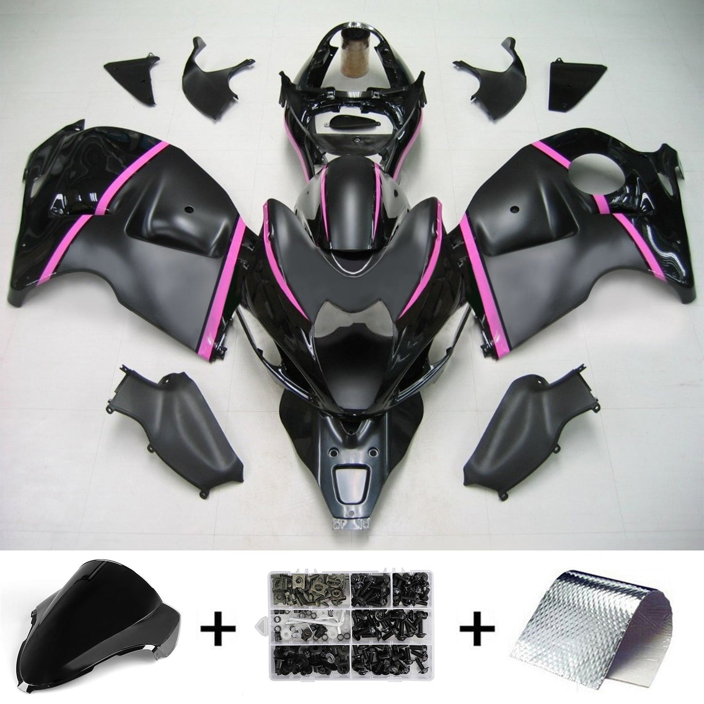 1999-2007 Suzuki Hayabusa GSX1300 Amotopart Injection Fairing Kit Bodywork Plastic ABS #106