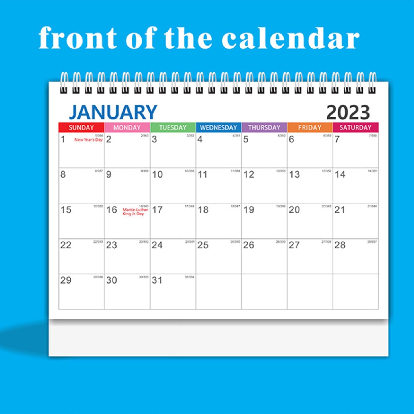 2023.1-2023.12 Month To View Stand Up Desk Office Top Calendar Planner