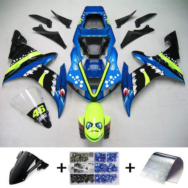 2002-2003 Yamaha YZF 1000 R1 Amotopart Injection Fairing Kit Bodywork Plastic ABS #115