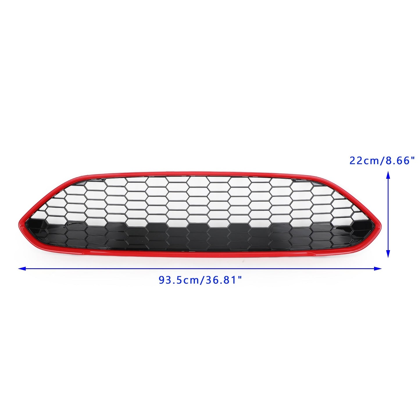 Front Bumper Grille Upper Honey Comb Fit Ford Fiesta 2013-2017 Red