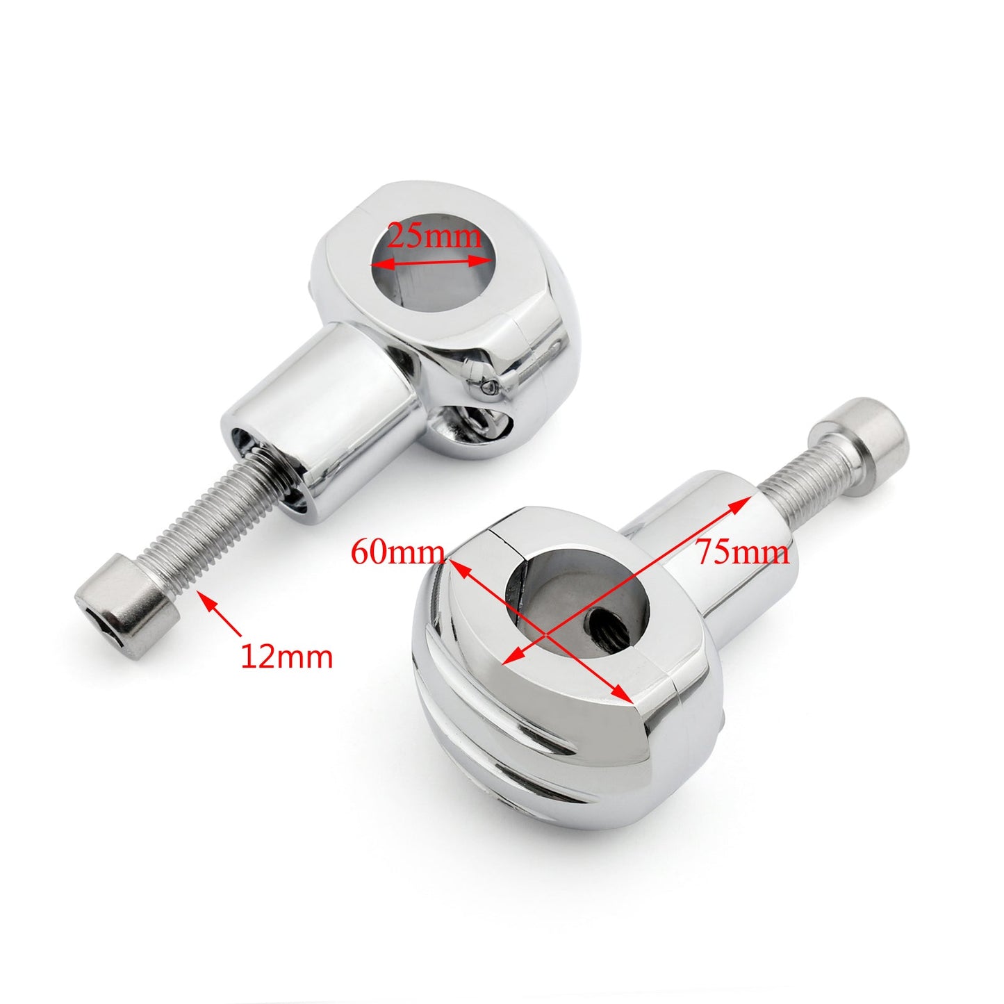 Billet 1" 25mm Handlebar Riser For Honda Yamaha Suzuki Kawasaki Motorcycle