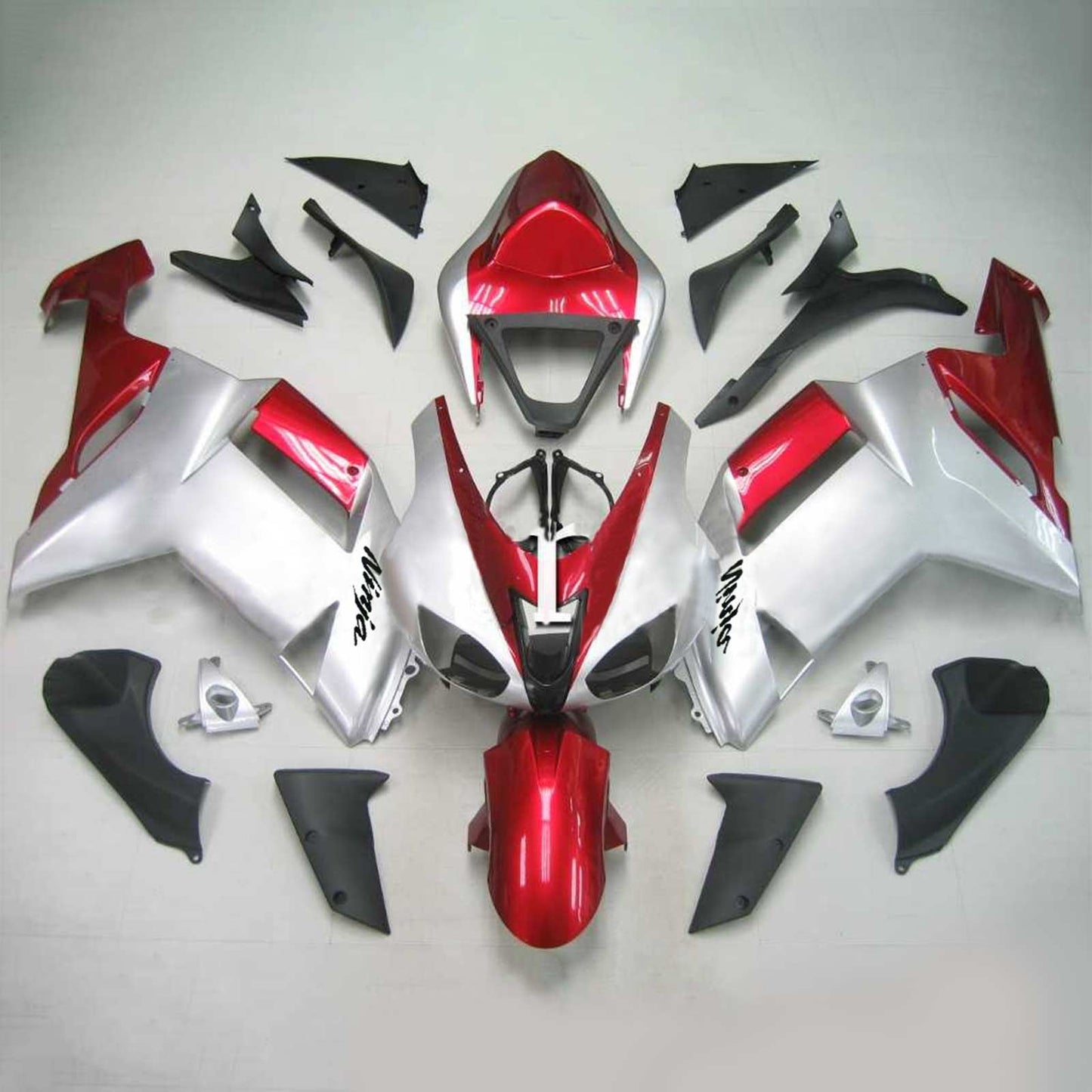 2007-2008 Kawasaki ZX6R 636 Amotopart Injection Fairing Kit Bodywork Plastic ABS #119