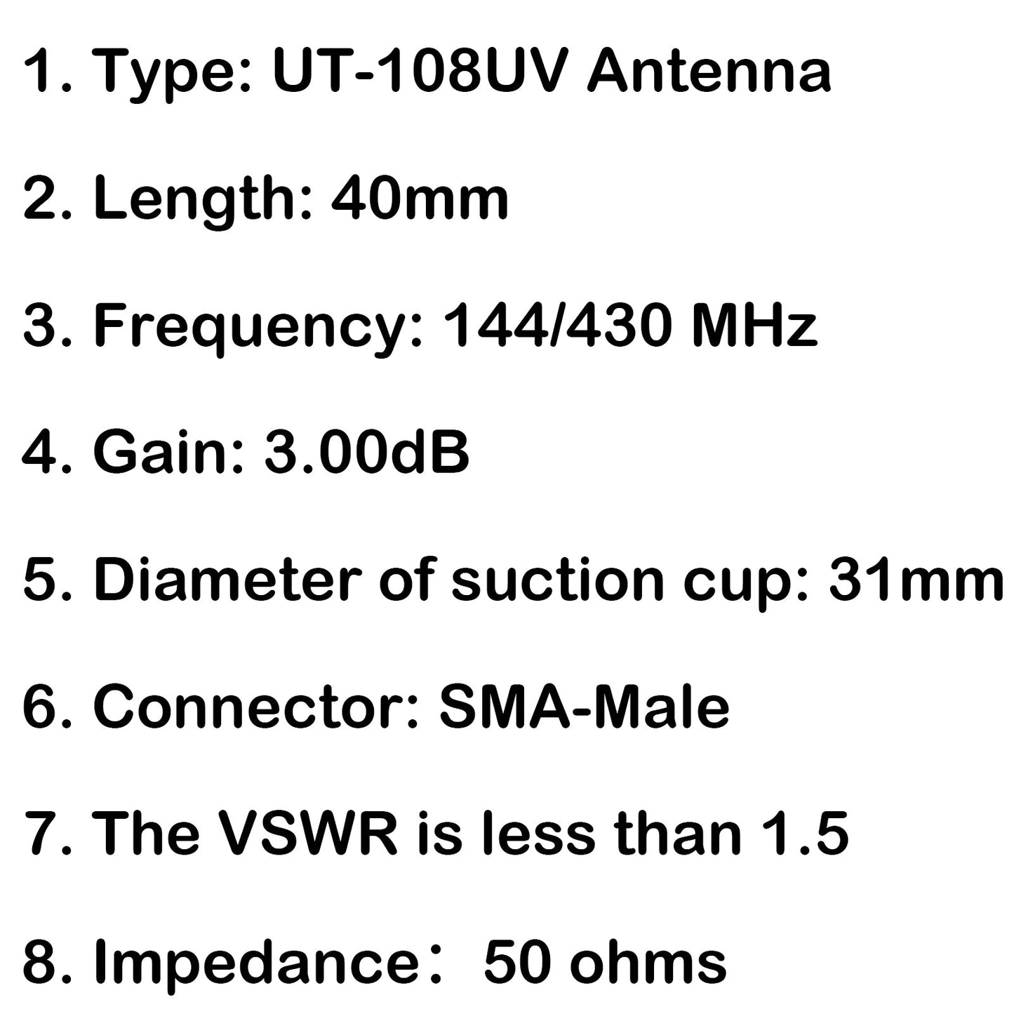 1Pcs NAGOYA UT-108 SMA-Male DUAL BAND Magnet Antenna For UV3R TYT-THUV3R Radio
