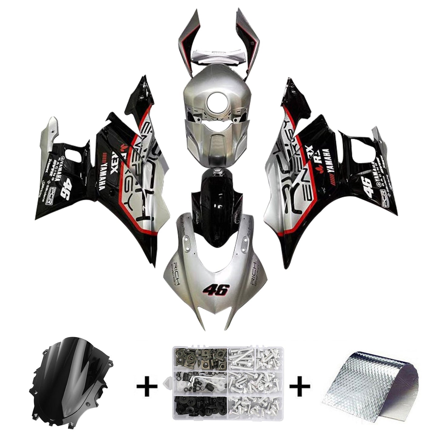 2019-2021 Yamaha YZF-R3 R25 Fairing Kit Bodywork Plastic ABS