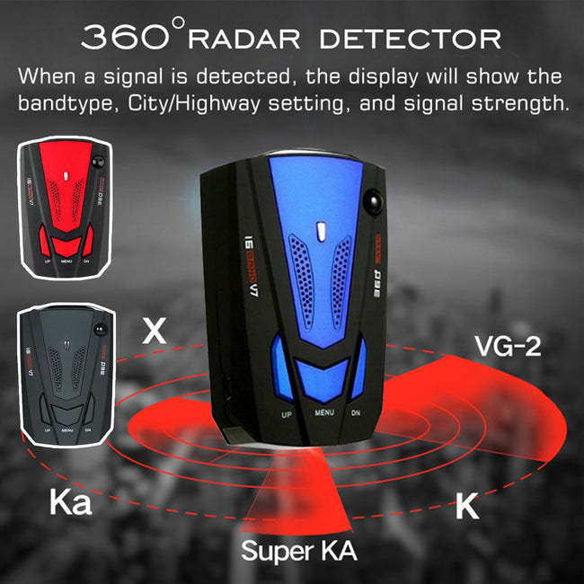 V7 Electronic Dog Mobile Radar Speedometer Chinese English Russian Thai Switch