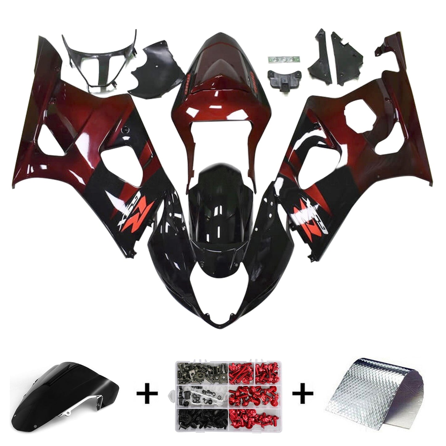 2003-2004 Suzuki GSXR1000 K3 Injection Fairing Kit Bodywork Plastic ABS