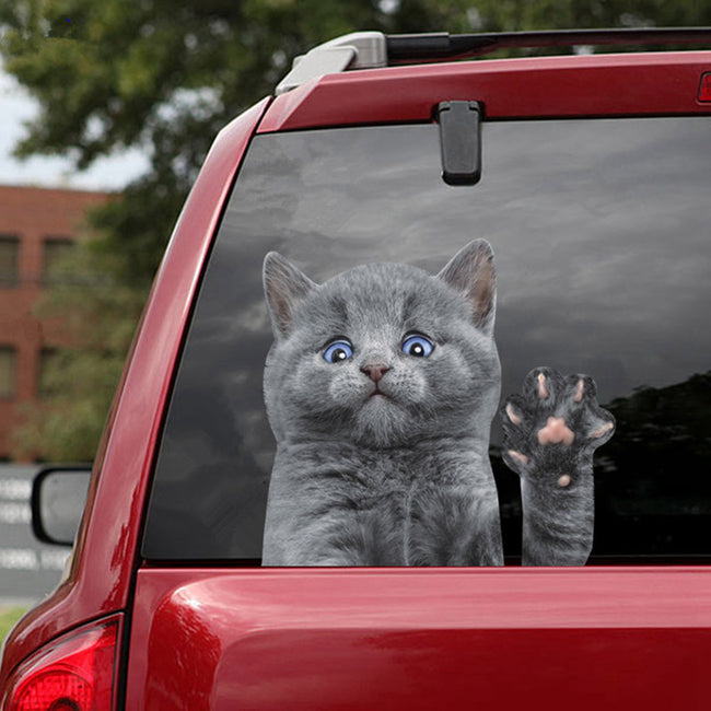 Side Right Car Window Sticker Cat Animal Vinyl Decal Funny Universal