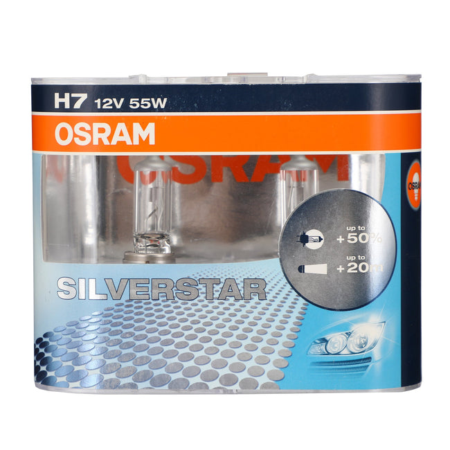 H7 64210SVS For OSRAM SILVERSTRA Headlight 12V55W +20M Up To 50% Light