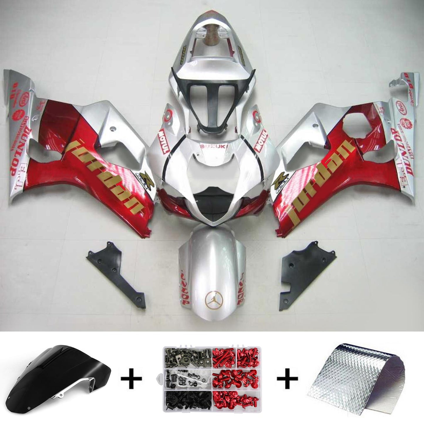 2003-2004 Suzuki GSXR1000 K3 Amotopart Injection Fairing Kit Bodywork Plastic ABS #109