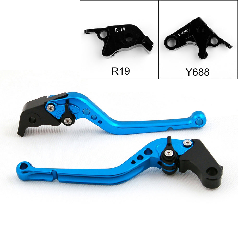 Long Brake Clutch Levers For Yamaha YZF 1000 R1 2009-2014 Black