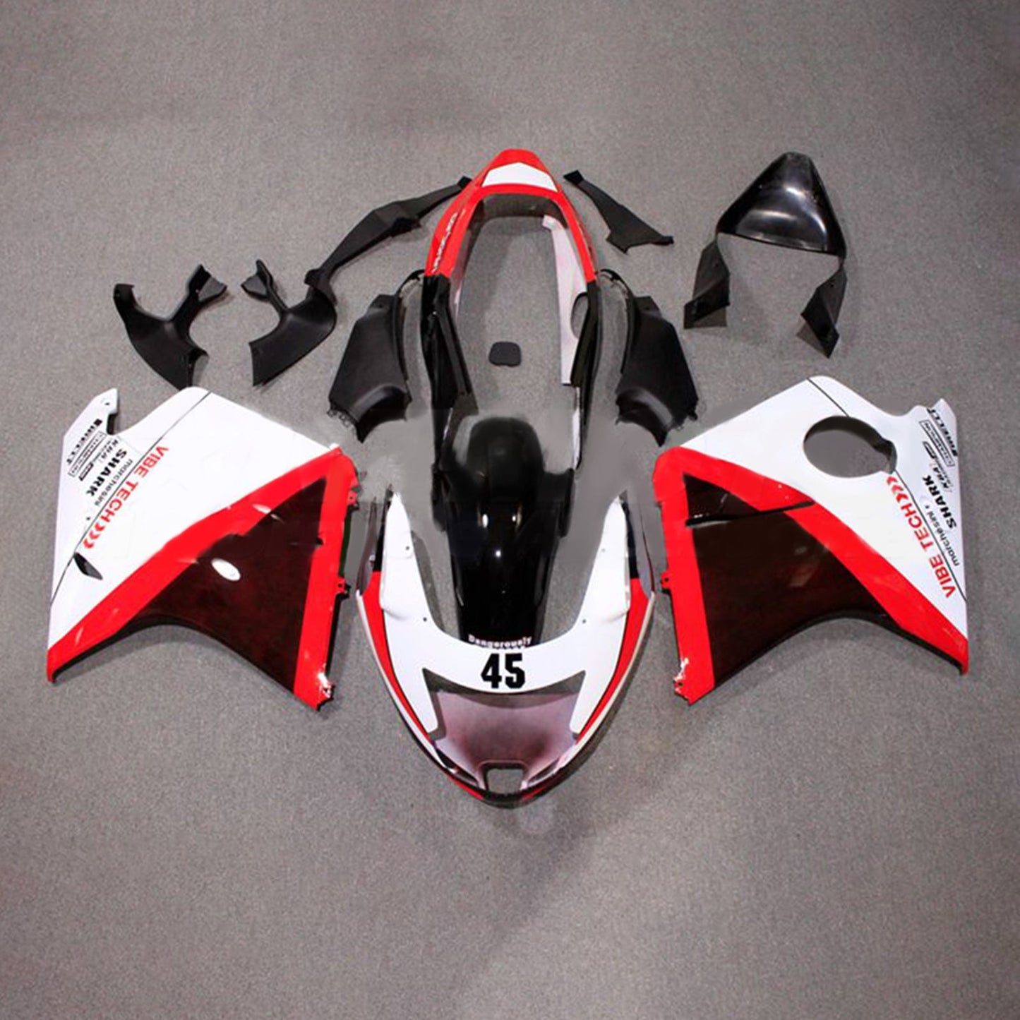 1996-2007 Honda CBR1100XX SuperBlackBird Injection Fairing Kit Bodywork ABS#127