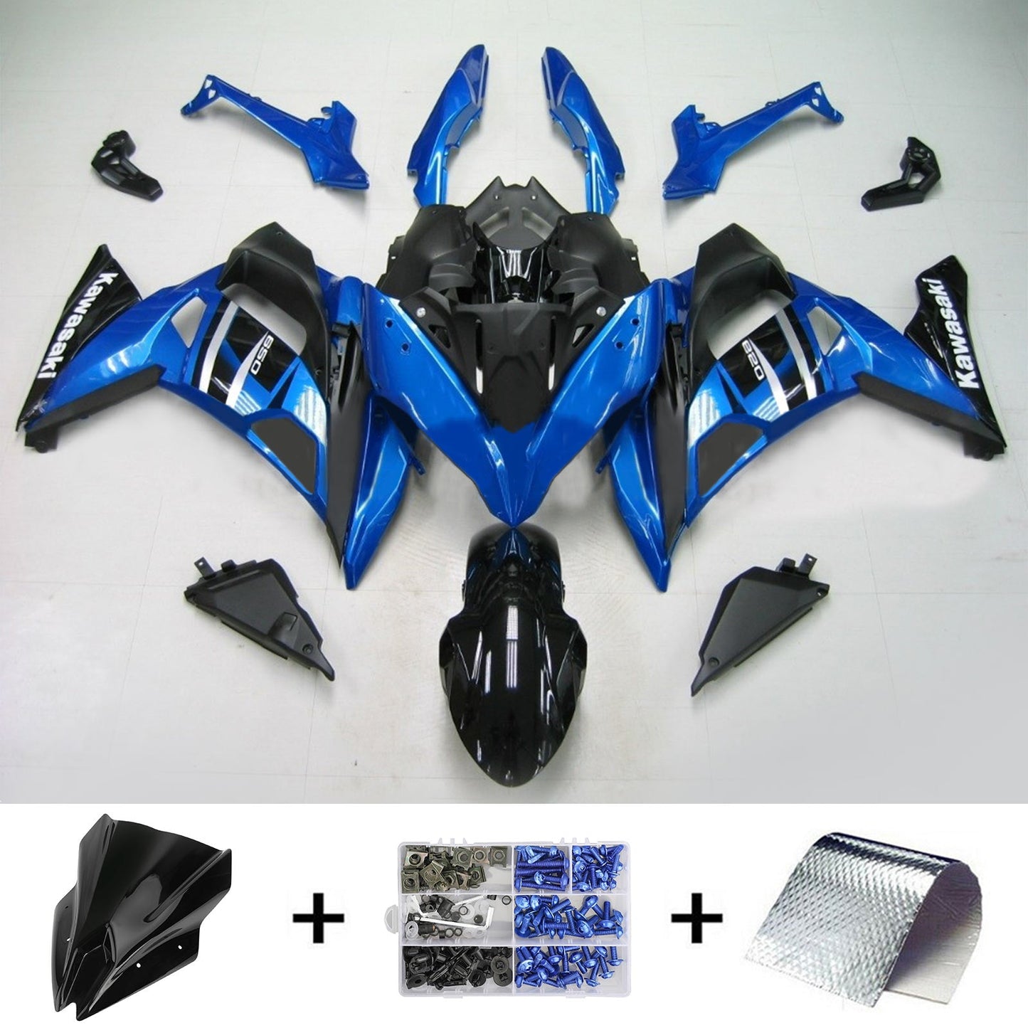 2017-2019 Kawasaki ER6F/Ninja650R Amotopart Injection Fairing Kit Bodywork Plastic ABS #102