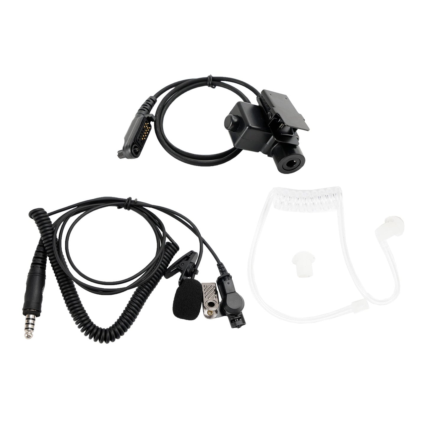 For HYT PD680 PD685 X1E X1P 6-Pin PTT 7.1-A3 Transparent Tube Headset with Mic